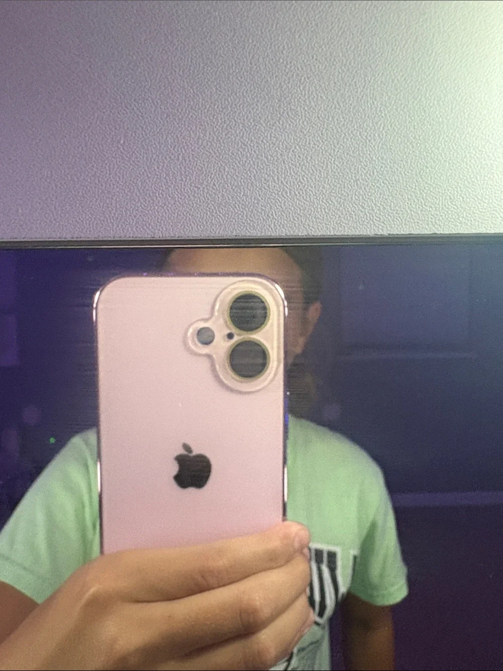 Purple Protective Case for iPhone 16 with Apple Logo Cutout